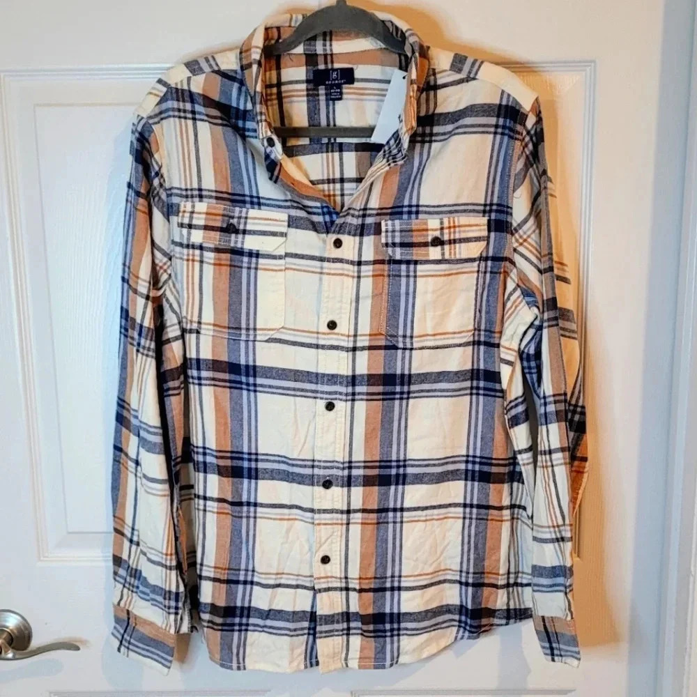 GEORGE Men's Long Sleeve Flannel Shirt (New)